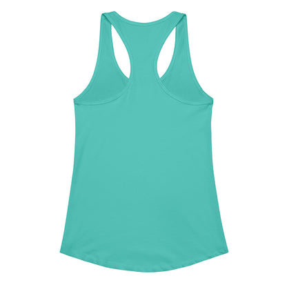 Turquoise tank top on a white background