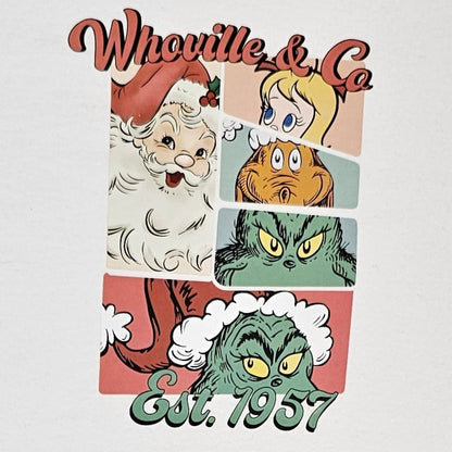 White t-shirt with a colorful graphic design on a white background