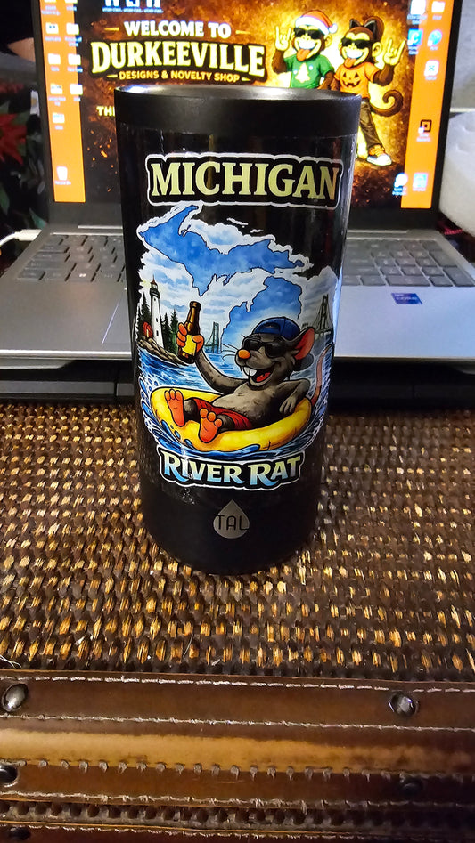 Black River Rat metal tumbler